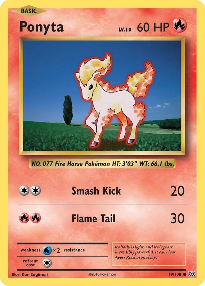 Pokemon Ponyta 19/108 Evolutions