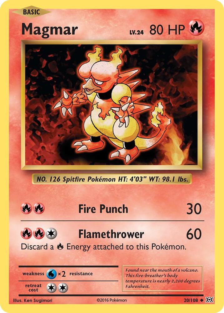 Pokemon Magmar 20/108 Evolutions