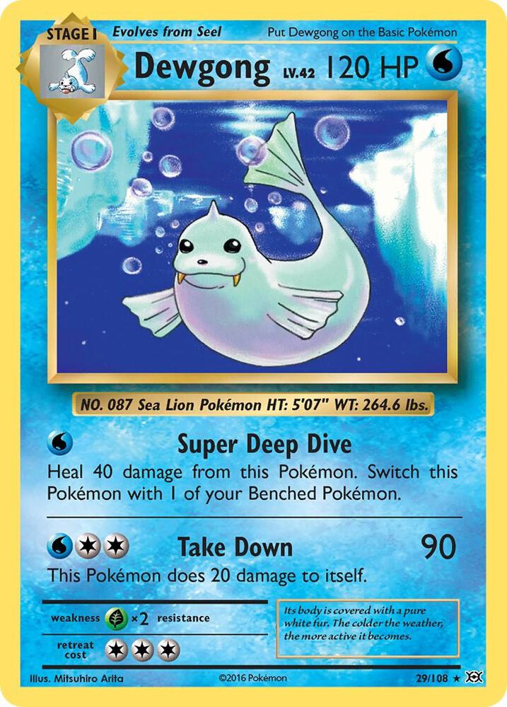 Pokemon Dewgong 29/108 Evolutions