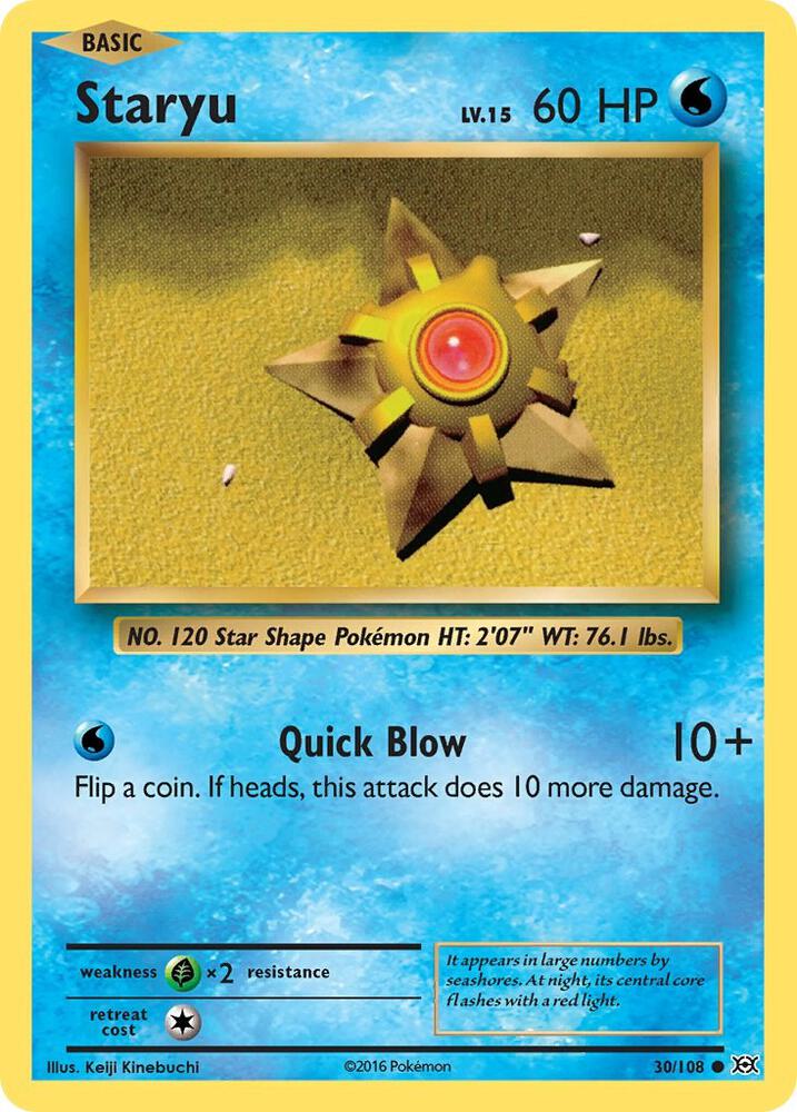 Pokemon Staryu 30/108 Evolutions