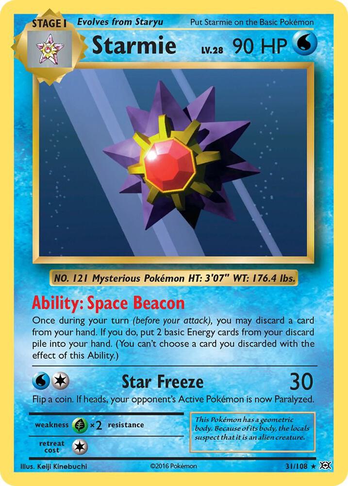 Pokemon Starmie 31/108 Evolutions