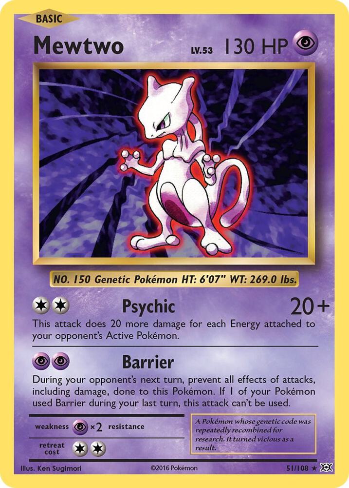 Pokemon Mewtwo 51/108 Evolutions