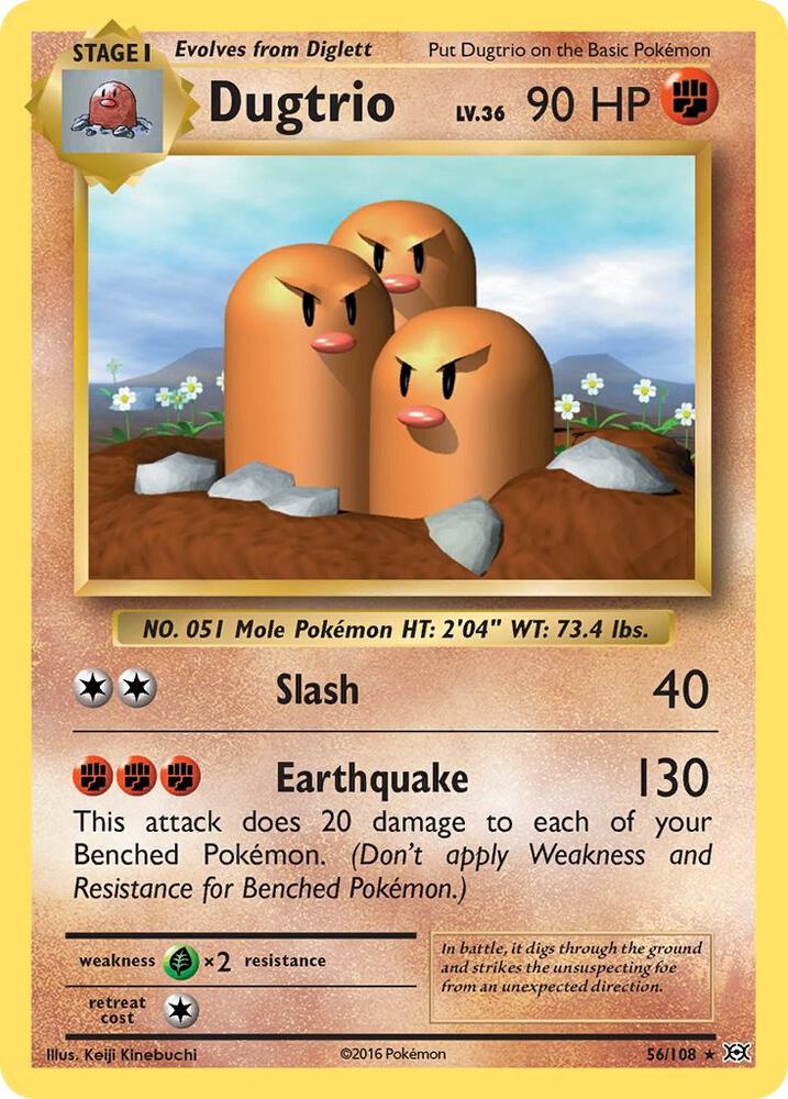 Pokemon Dugtrio 56/108 Evolutions
