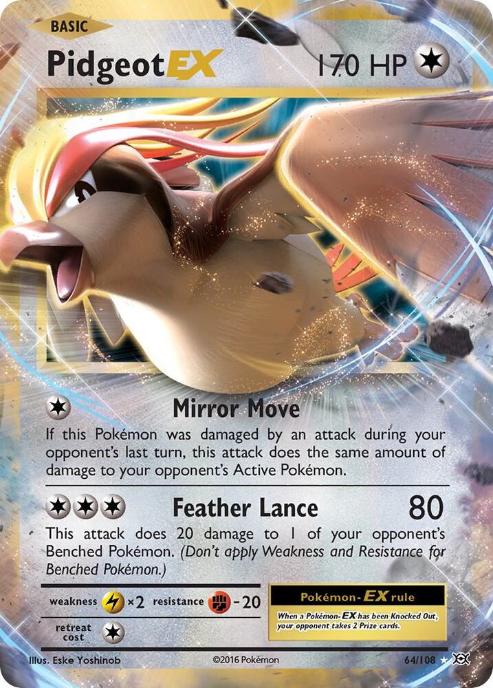 Pokemon Pidgeot EX 64/108 Evolutions