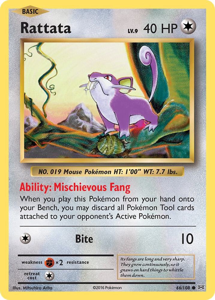 Pokemon Rattata 66/108 Evolutions