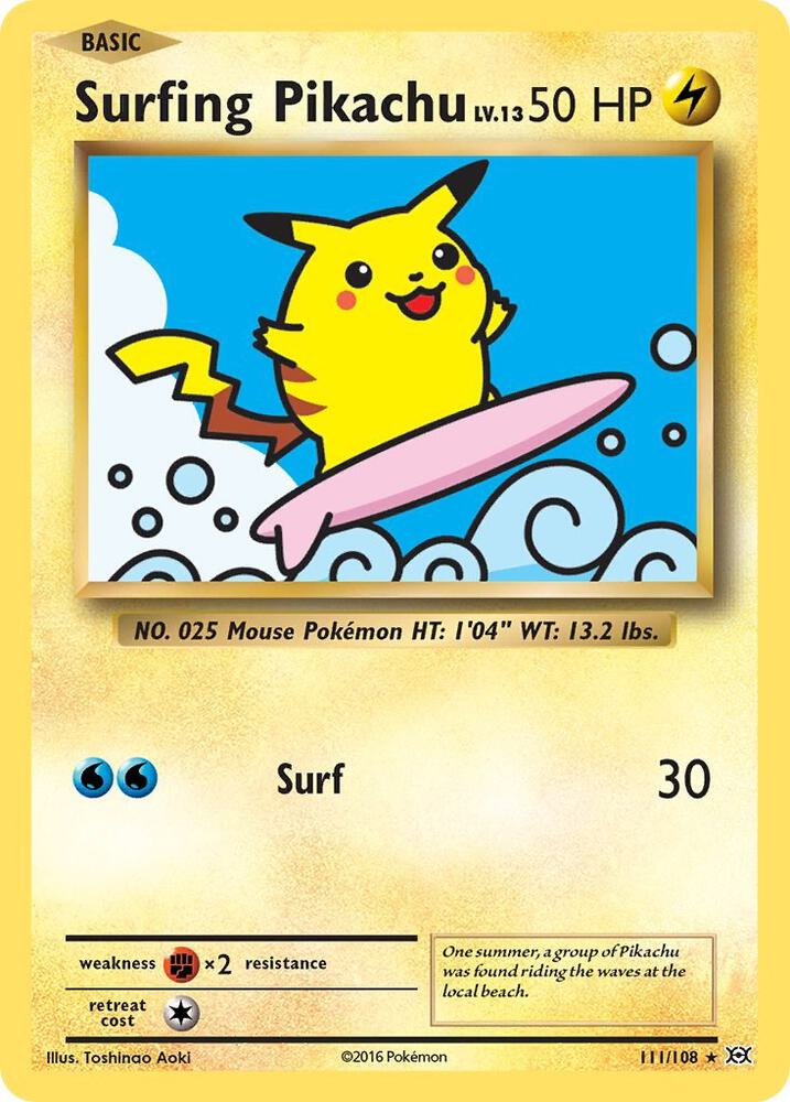 Pokemon Surfing Pikachu 111/108 Evolutions