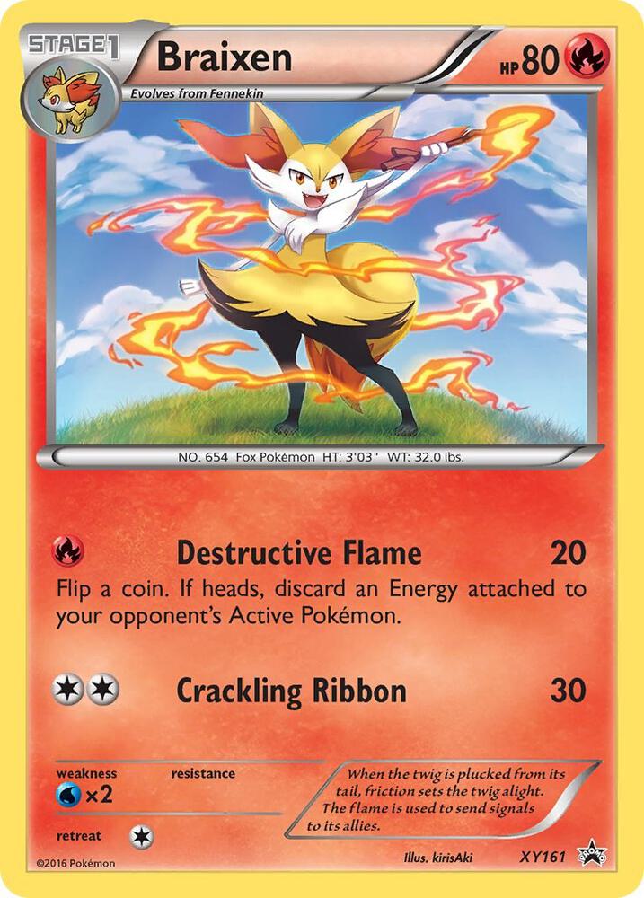 Pokemon Braixen XY161 XY Black Star Promos