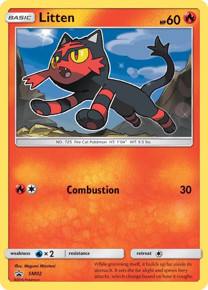 Pokemon Litten SM02 SM Black Star Promos