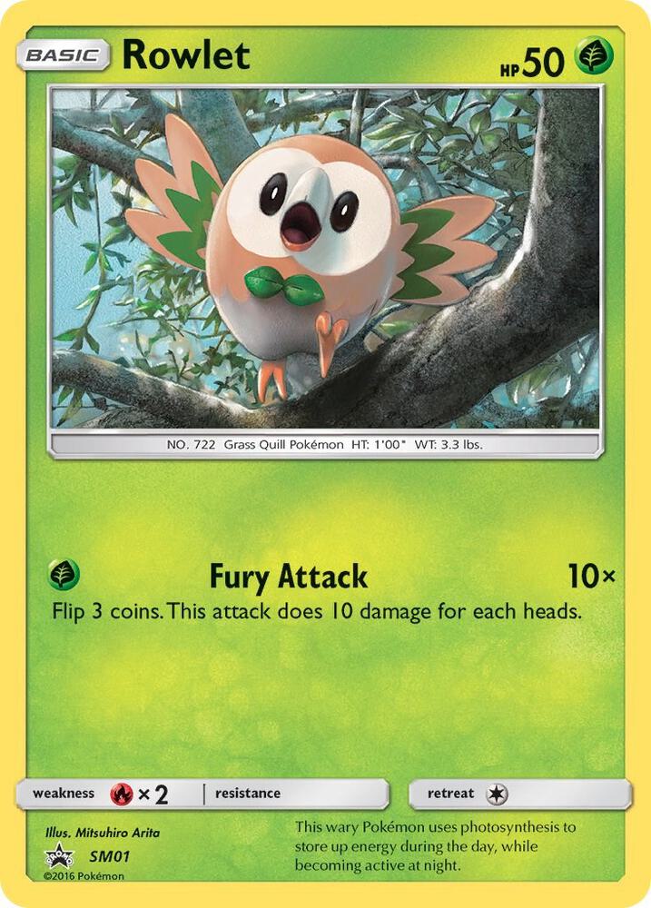 Pokemon Rowlet SM01 SM Black Star Promos
