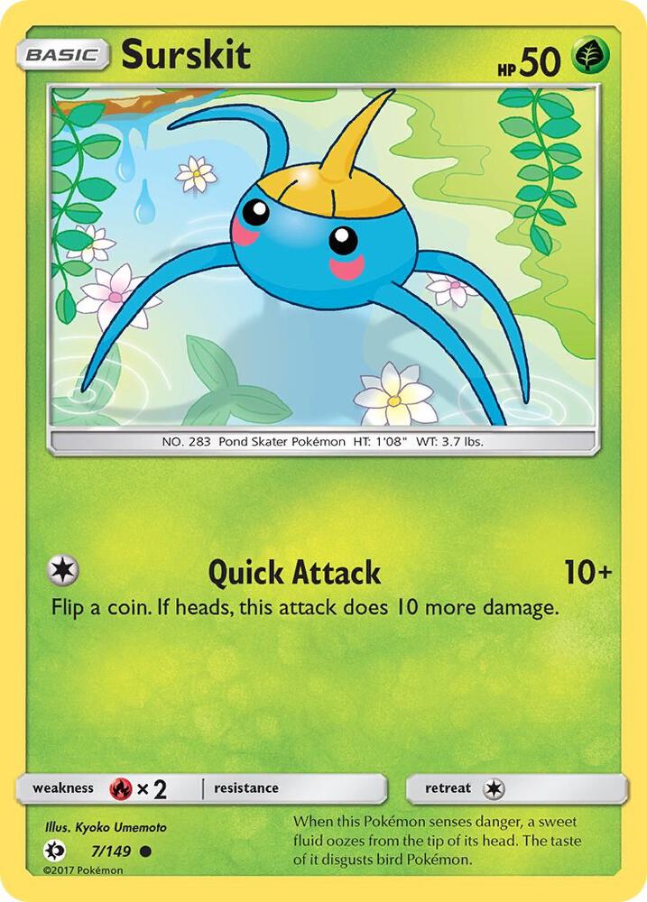 Pokemon Surskit 7/149 Sun & Moon