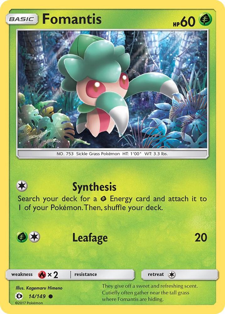 Pokemon Fomantis 14/149 Sun & Moon
