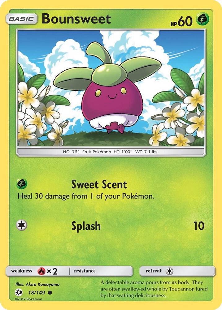 Pokemon Bounsweet 18/149 Sun & Moon