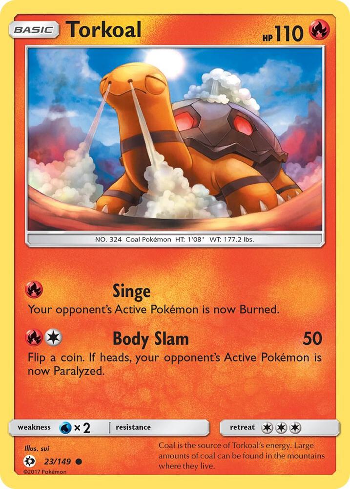 Pokemon Torkoal 23/149 Sun & Moon