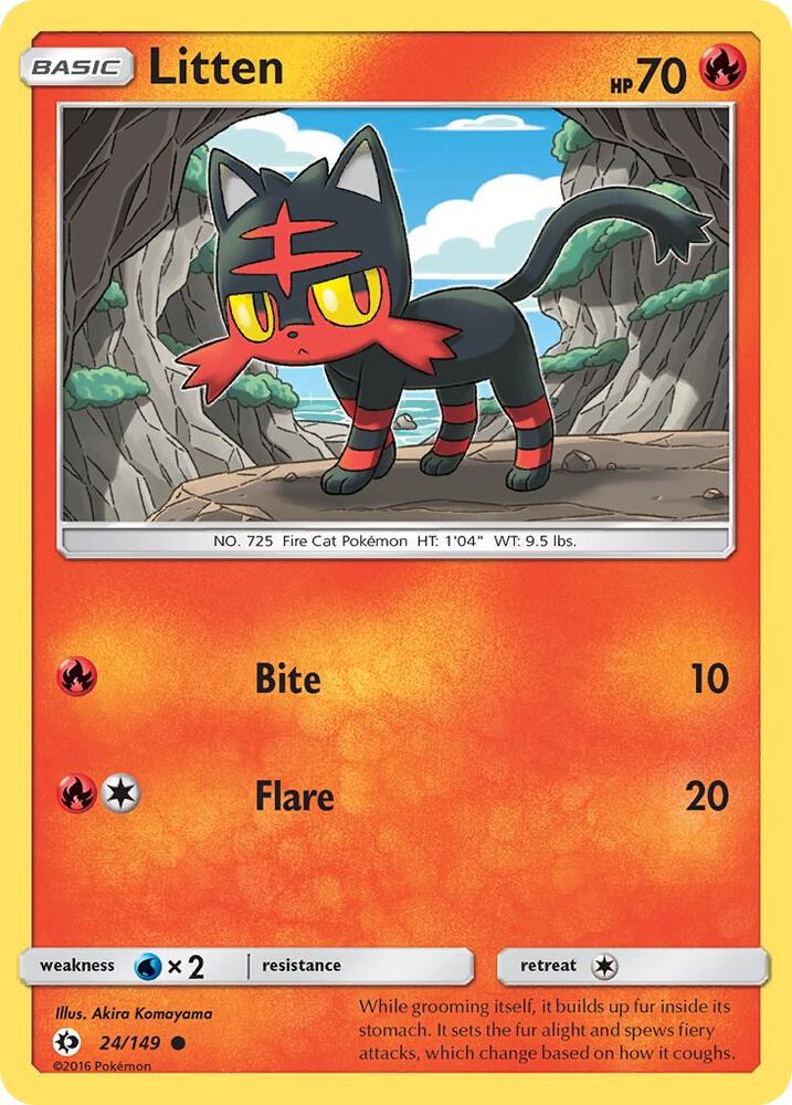 Pokemon Litten 24/149 Sun & Moon