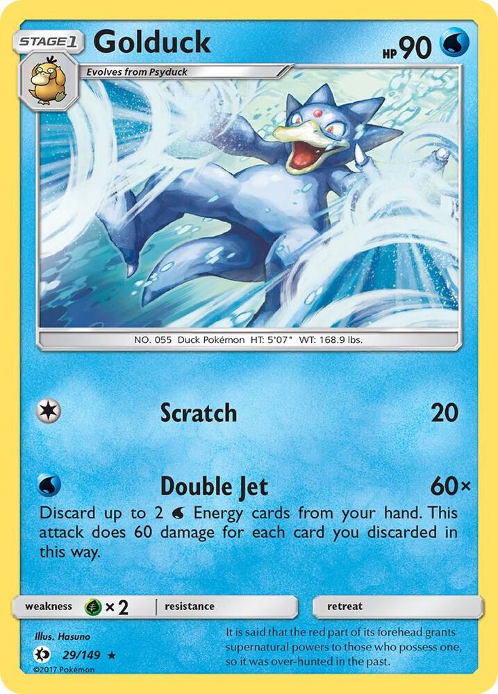 Pokemon Golduck 29/149 Sun & Moon