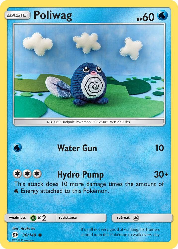 Pokemon Poliwag 30/149 Sun & Moon