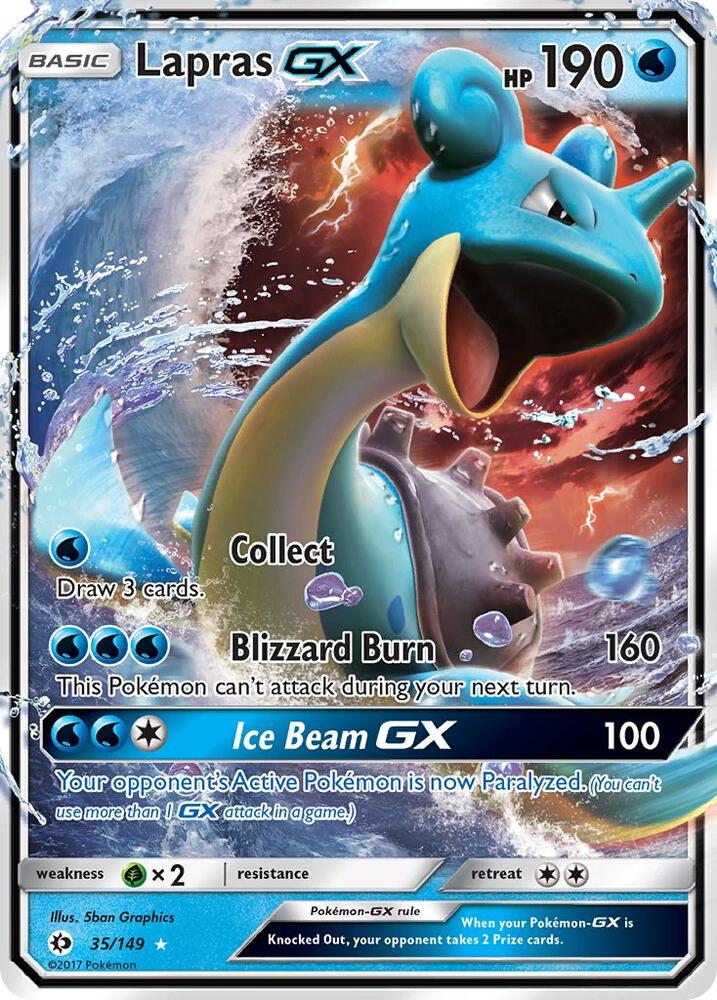 Pokemon Lapras GX 35/149 Sun & Moon