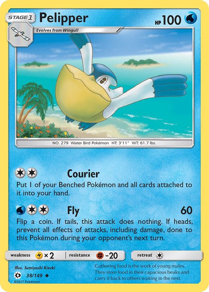 Pokemon Pelipper 38/149 Sun & Moon