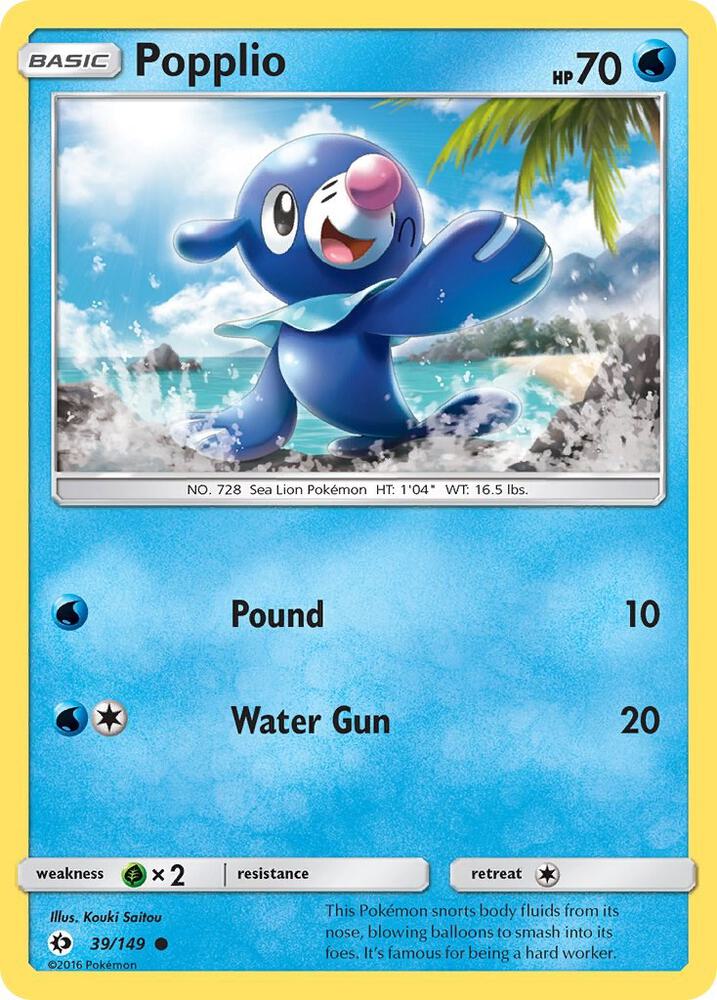 Pokemon Popplio 39/149 Sun & Moon