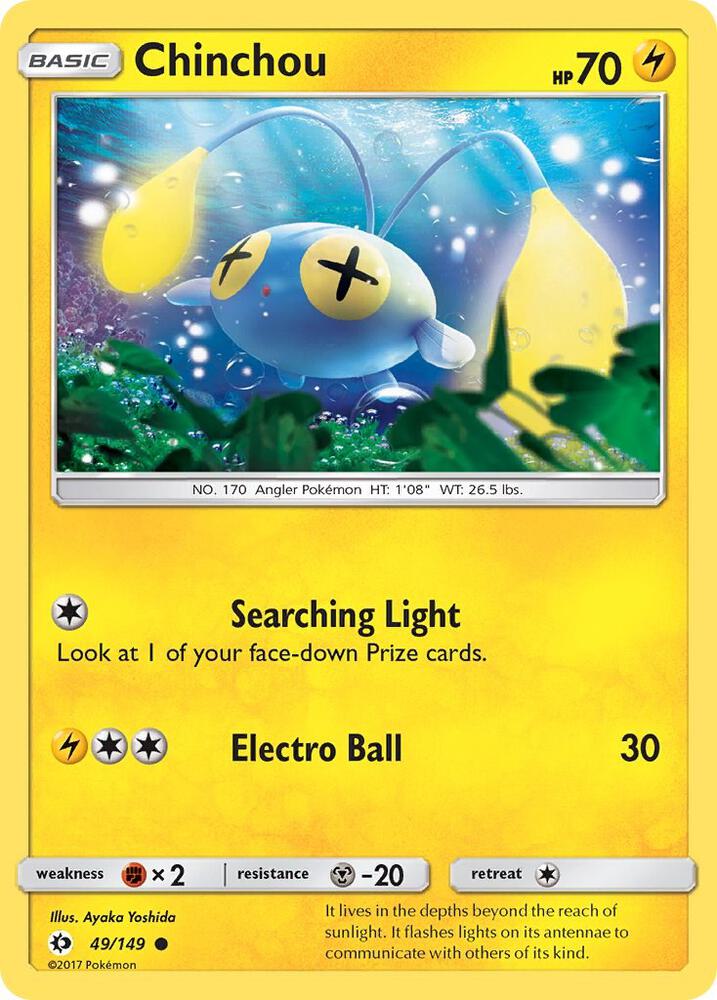 Pokemon Chinchou 49/149 Sun & Moon