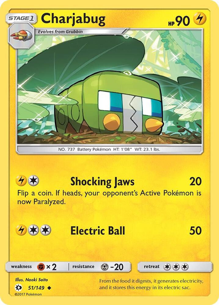 Pokemon Charjabug 51/149 Sun & Moon