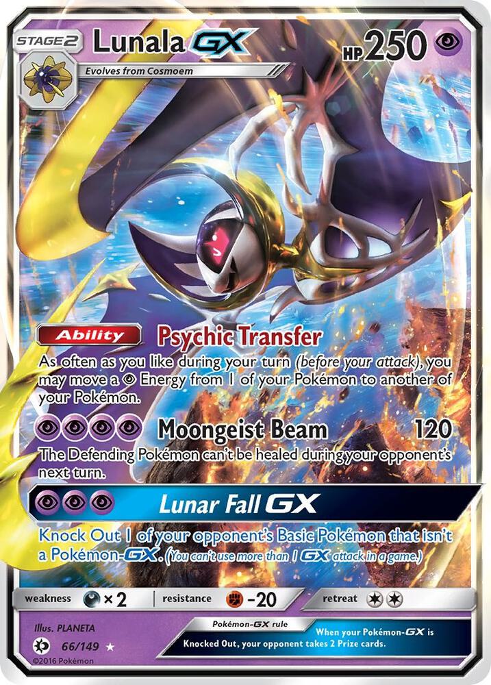 Pokemon Lunala GX 66/149 Sun & Moon