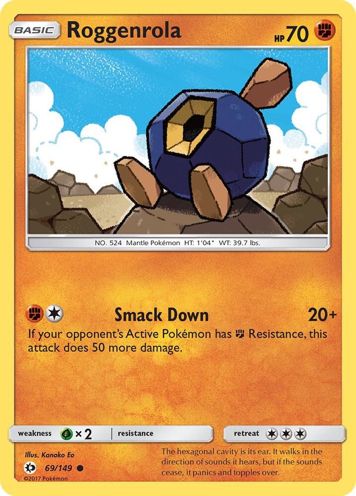 Pokemon Roggenrola 69/149 Sun & Moon