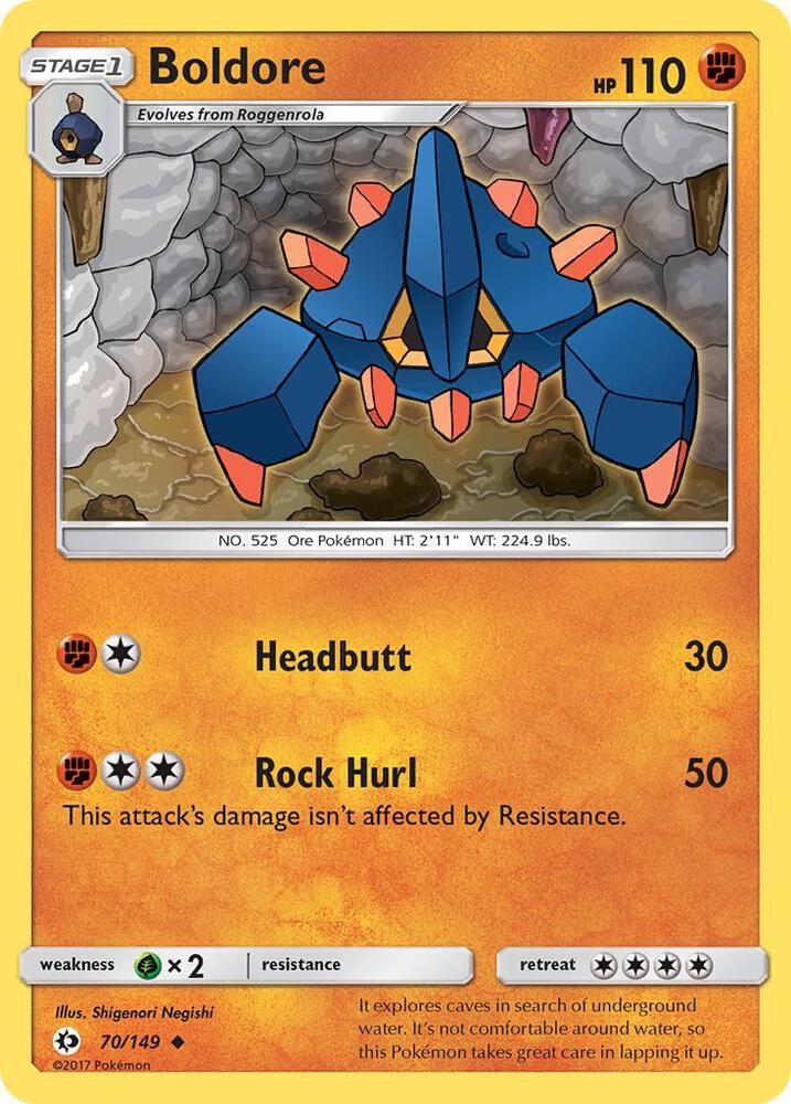 Pokemon Boldore 70/149 Sun & Moon
