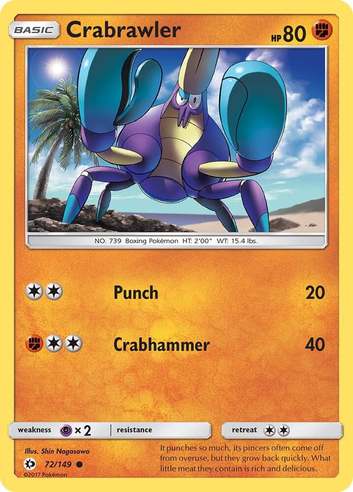 Pokemon Crabrawler 72/149 Sun & Moon