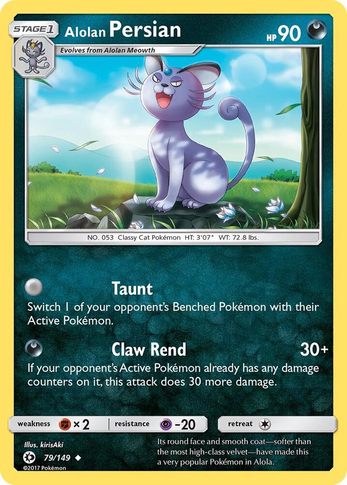 Pokemon Alolan Persian 79/149 Sun & Moon