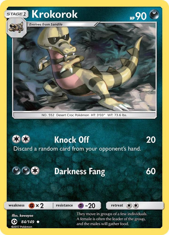 Pokemon Krokorok 84/149 Sun & Moon