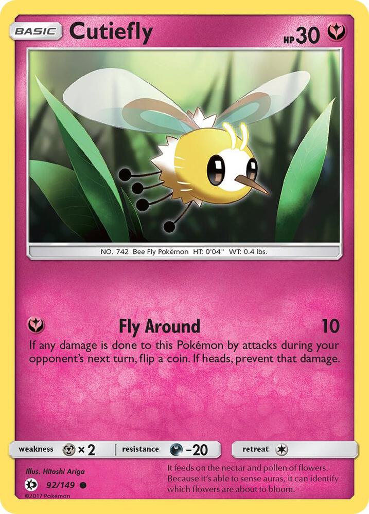Pokemon Cutiefly 92/149 Sun & Moon