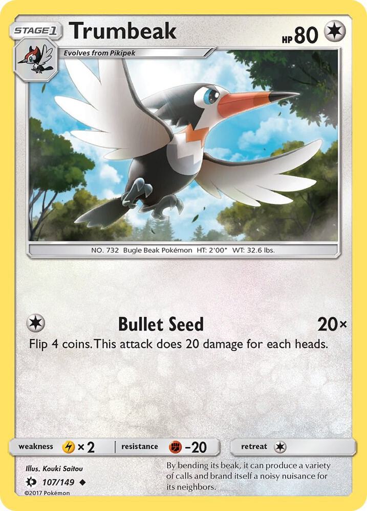 Pokemon Trumbeak 107/149 Sun & Moon