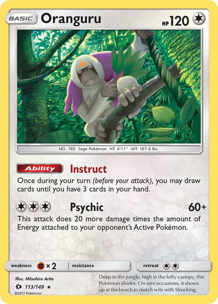 Pokemon Oranguru 113/149 Sun & Moon