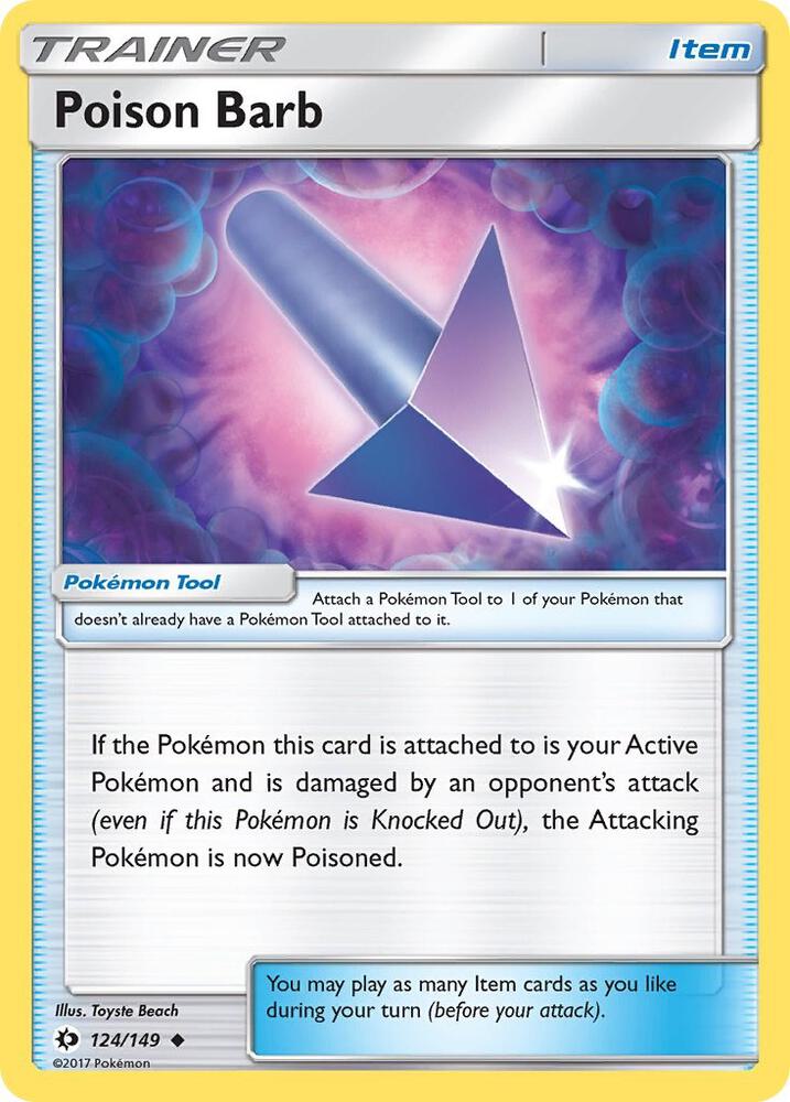 Pokemon Poison Barb 124/149 Sun & Moon