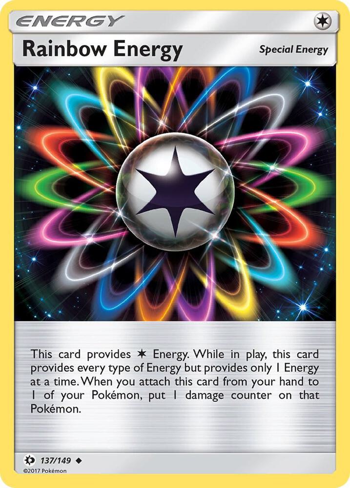 Pokemon Rainbow Energy 137/149 Sun & Moon