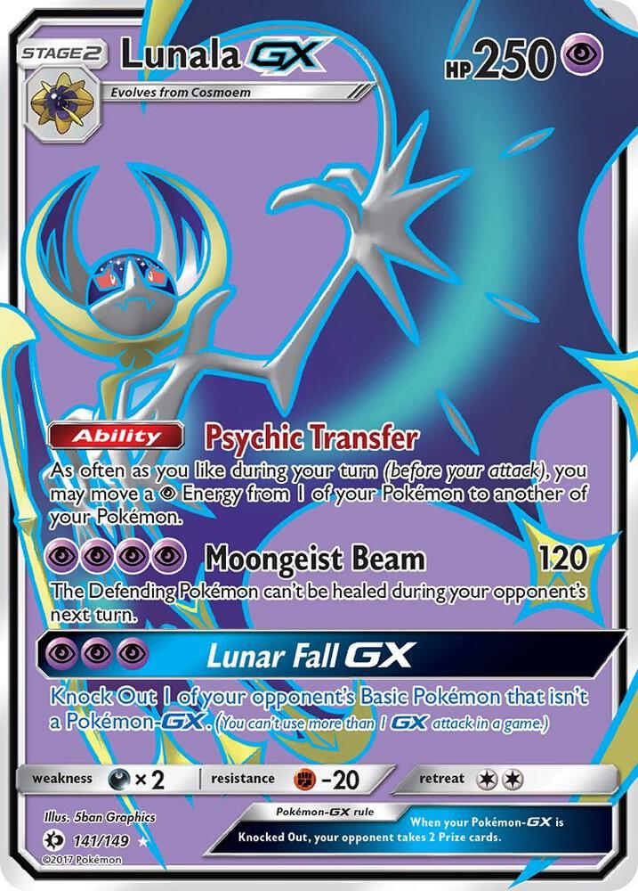 Pokemon Lunala GX 141/149 Sun & Moon