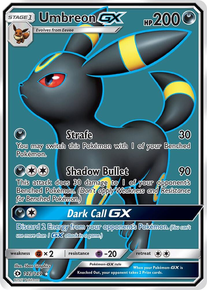 Pokemon Umbreon GX 142/149 Sun & Moon