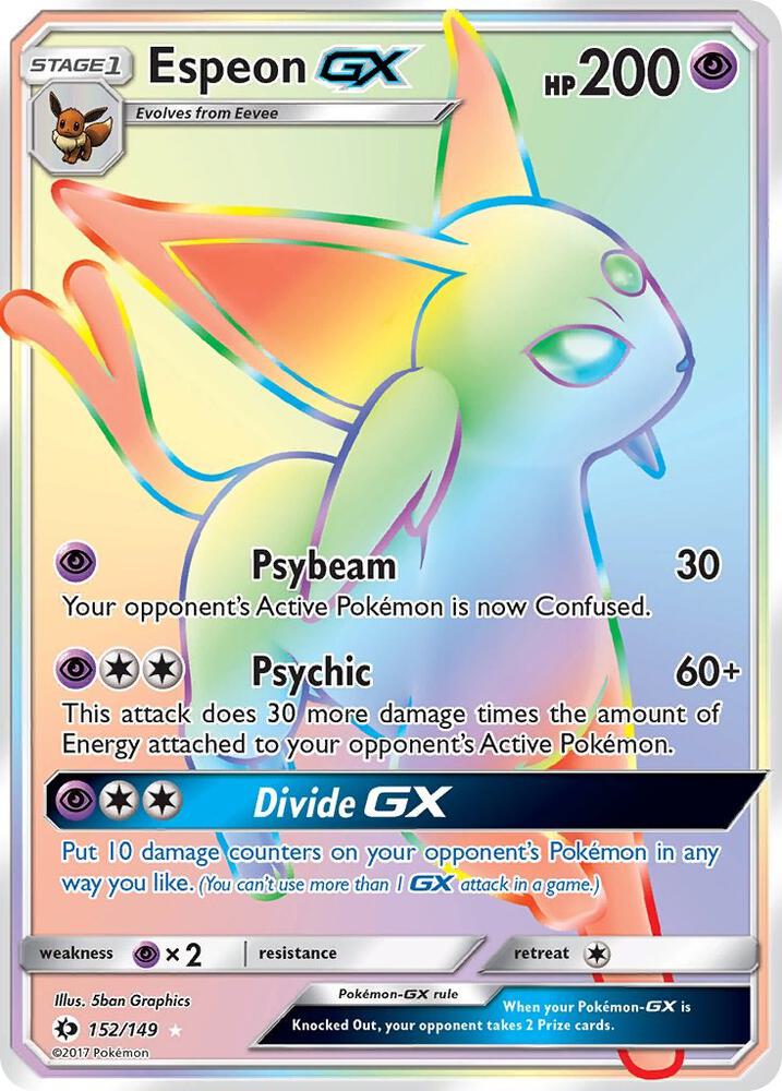 Pokemon Espeon GX 152/149 Sun & Moon