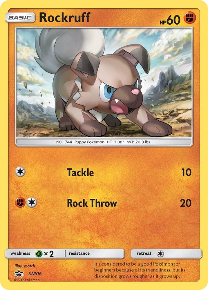 Pokemon Rockruff SM06 SM Black Star Promos