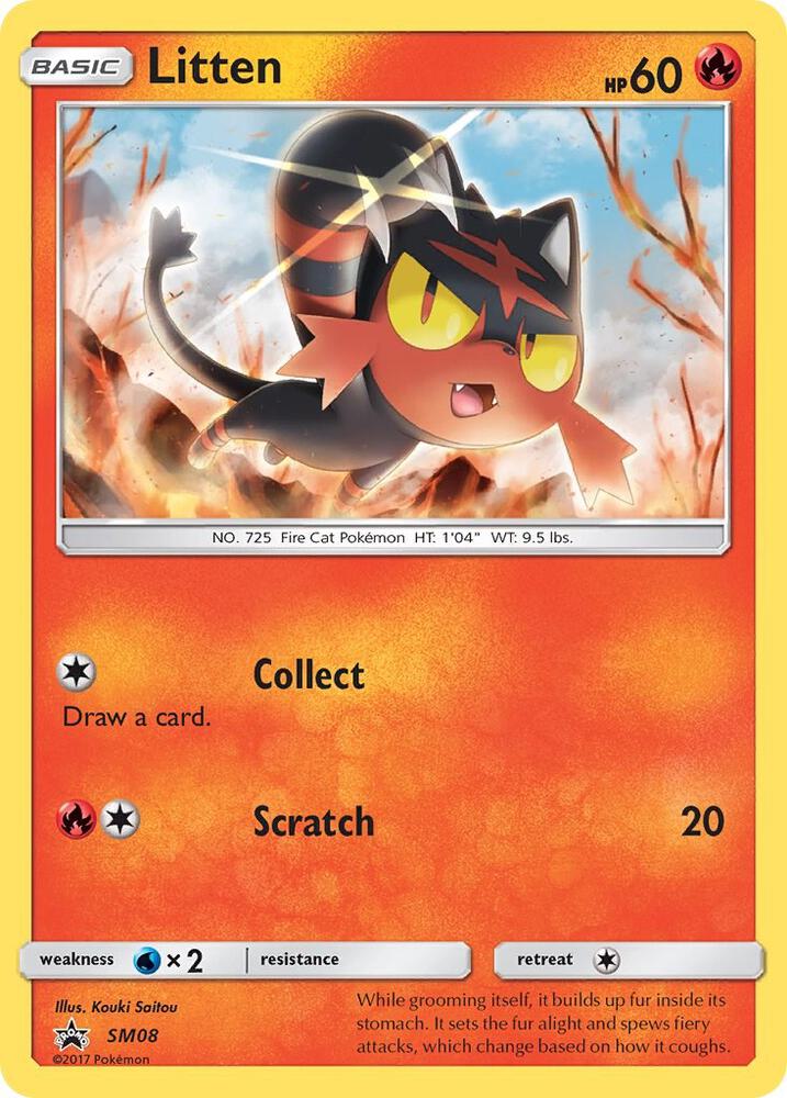 Pokemon Litten SM08 SM Black Star Promos