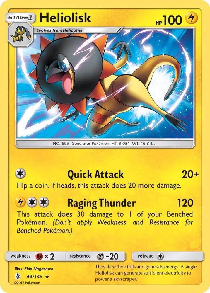 Pokemon Heliolisk 44/145 Guardians Rising