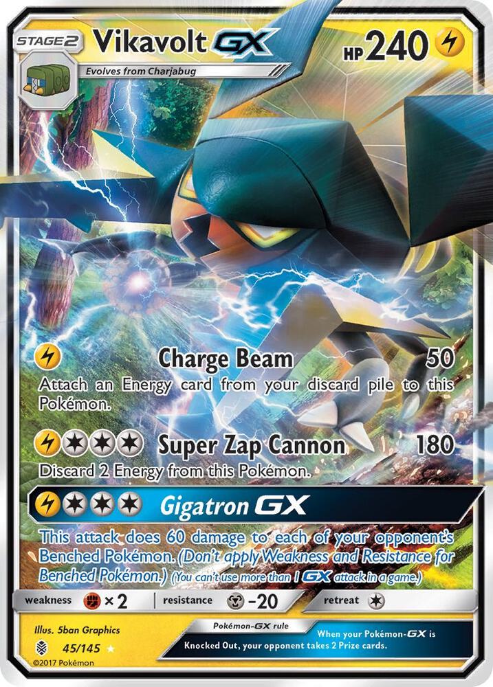 Pokemon Vikavolt GX 45/145 Guardians Rising