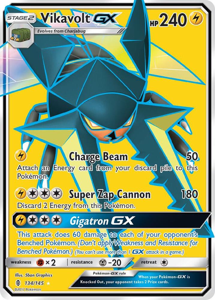 Pokemon Vikavolt GX 134/145 Guardians Rising
