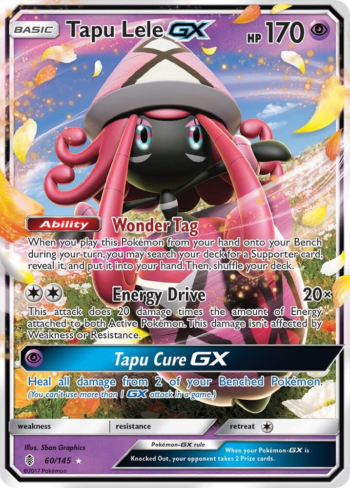 Pokemon Tapu Lele GX 60/145 Guardians Rising