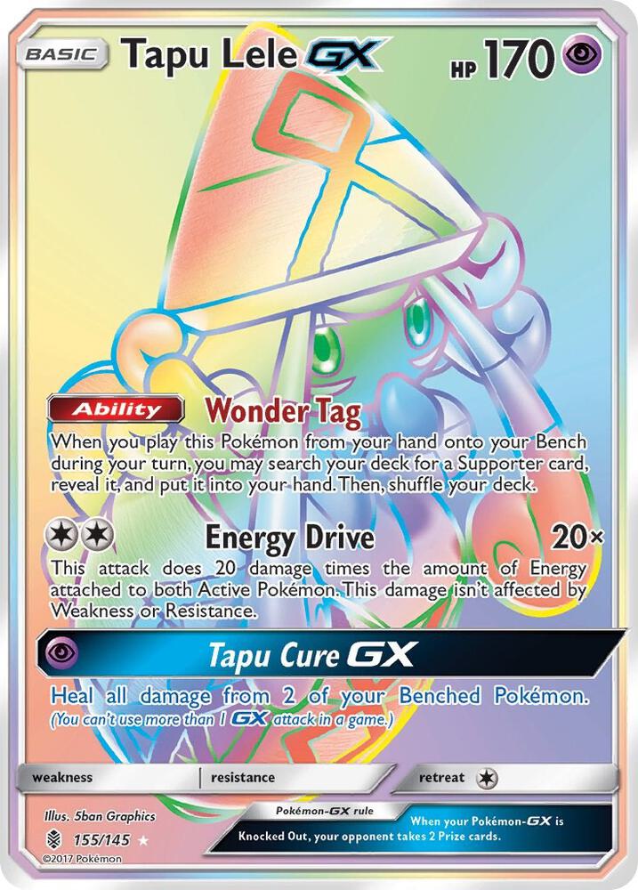 Pokemon Tapu Lele GX 155/145 Guardians Rising