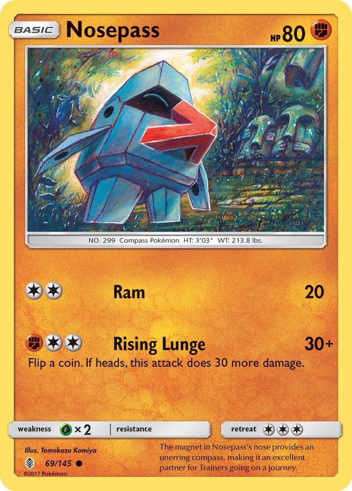 Pokemon Nosepass 69/145 Guardians Rising