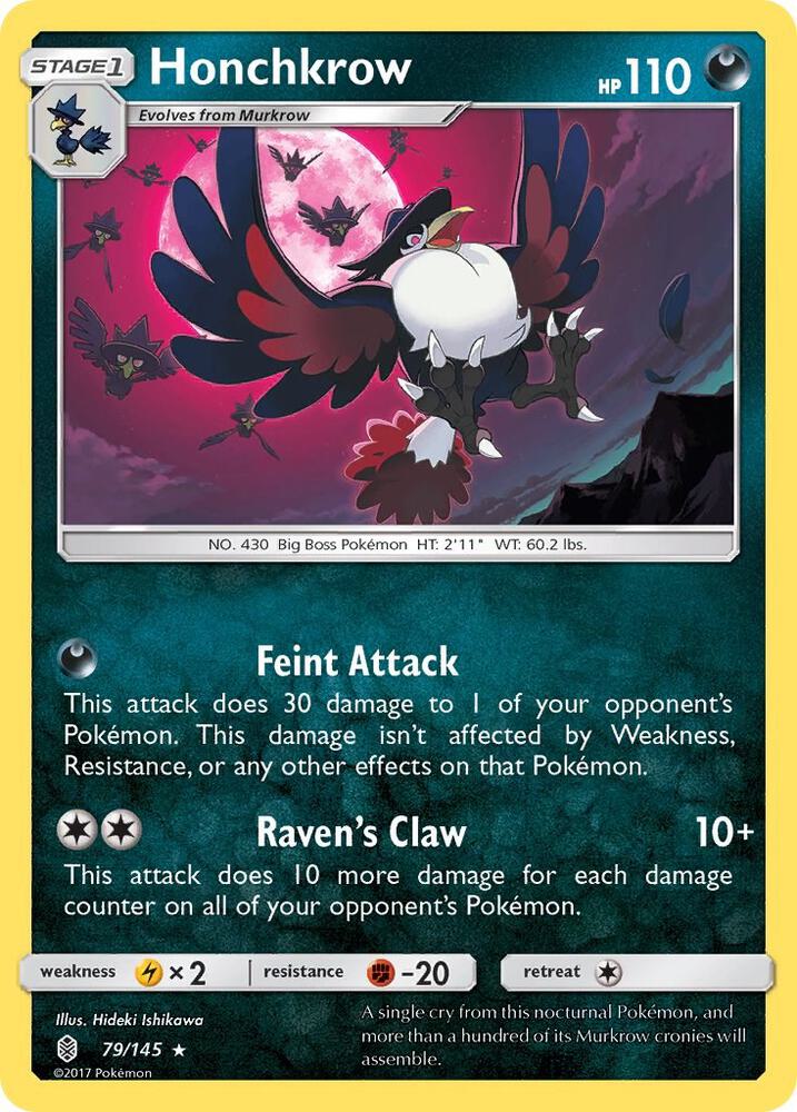 Pokemon Honchkrow 79/145 Guardians Rising