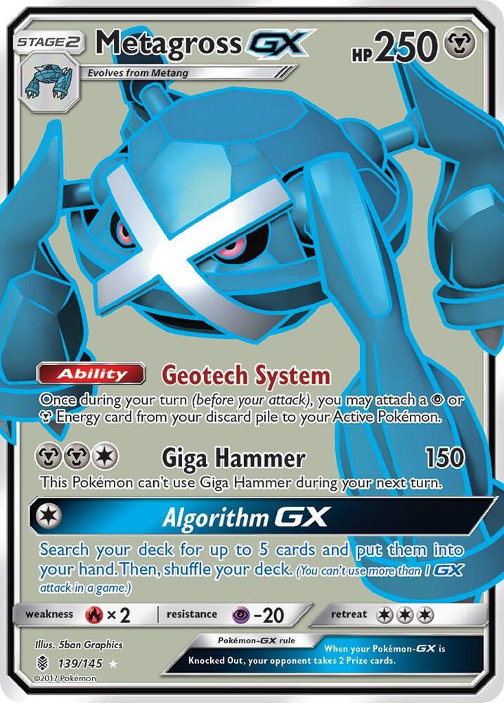 Pokemon Metagross GX 139/145 Guardians Rising