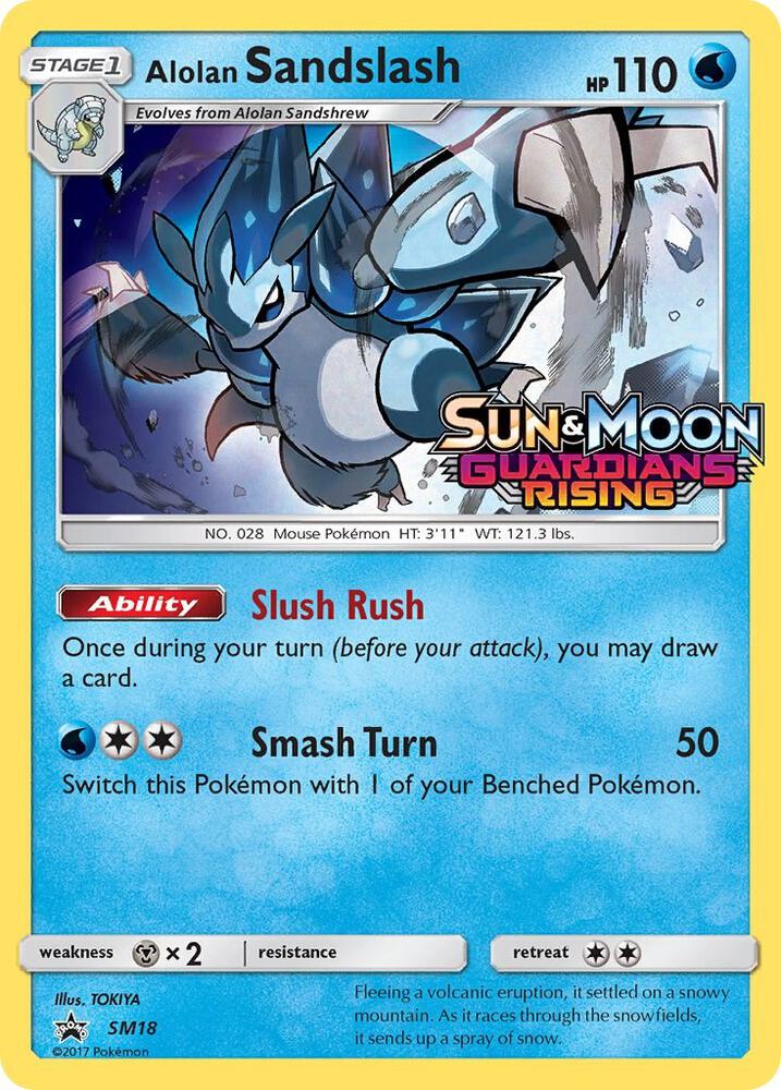 Pokemon Alolan Sandslash SM18 SM Black Star Promos
